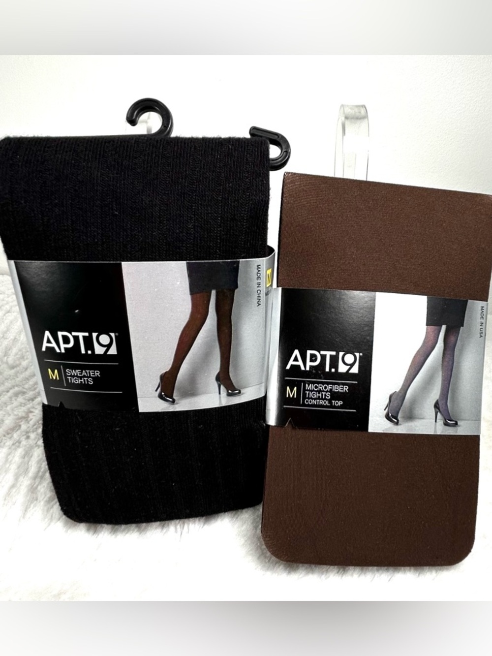 Apt 9 Tights Bundle Microfiber Sweater Control Top Set Of Two Medium NEW